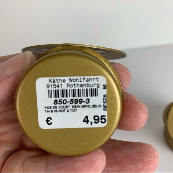 Käthe Wohlfahrt Stained Glass Metal Tea Light Lidded Candle Holders Angel & Tree - Picture 8 of 8